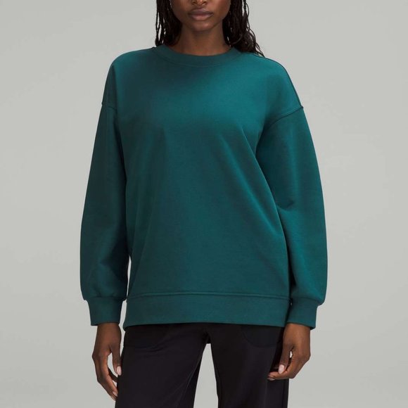 lululemon athletica Tops - NWT Lululemon Perfectly Oversized Crew, Sz 6, Green Jasper